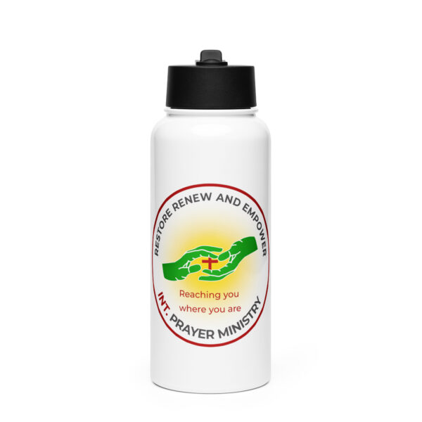 Stainless steel water bottle with a straw lid - Image 2